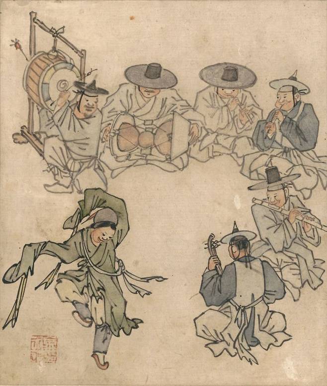 국립중앙박물관은 4일부터 상설전시관 2층 서화실에서 주제전시 '단원 김홍도, 시대를 그리다'를 개최한다고 밝혔다. 사진은 보물 '김홍도 필 풍속도 화첩' 중 '무동'. 연합뉴스