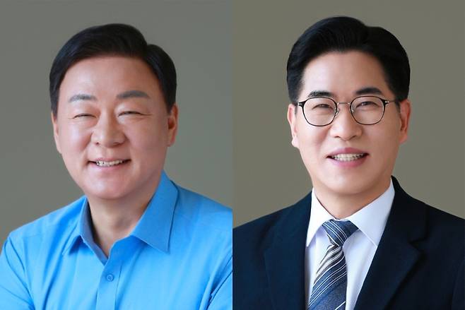 ▲ 강경량 전 경찰대학장(왼쪽)과 김종무 전 서울시의원 [중앙선거관리위원회]&nbsp;&nbsp;