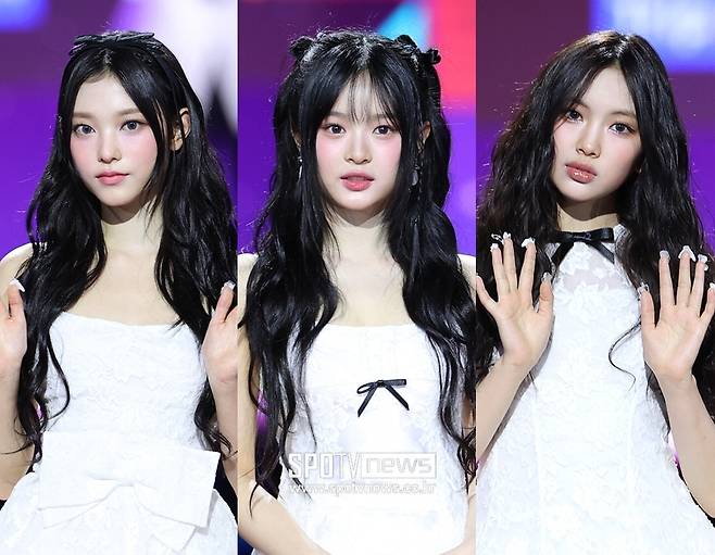 ▲ 뉴진스 해린, 하니, 혜인(왼쪽부터). ⓒ곽혜미 기자