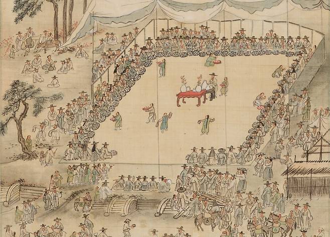 김홍도 '기로세련계도' 중 부분  [국립중앙박물관 제공. 재판매 및 DB 금지]