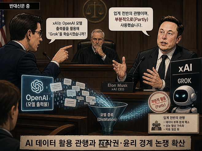 생성형 AI 업계에서 경쟁사 모델의 출력물을 활용해 또 다른 AI를 학습시키는 '모델 증류(distillation)' 관행이 논란의 중심이 됐다. / 챗GPT 생성