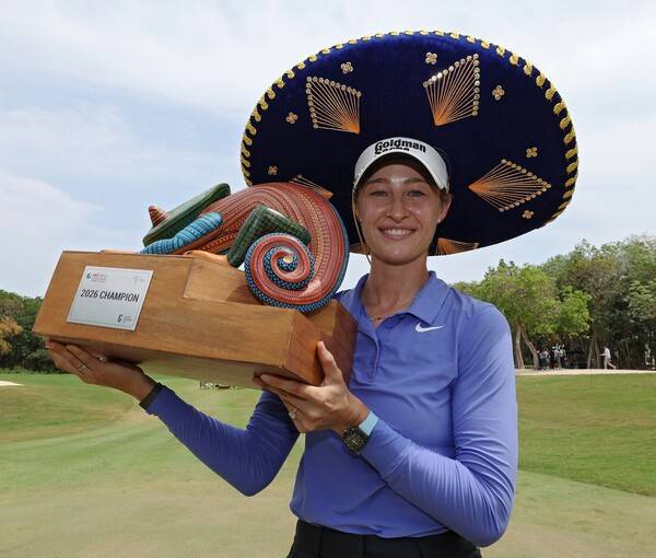 2026년 미국여자프로골프(LPGA) 투어 멕시코 '리비에라 마야 오픈 앳 마야코바' 우승을 차지한 세계랭킹 1위 넬리 코다(미국)가 김효주를 제치고 올 시즌 3승을 달성한 모습이다. 사진제공=Getty_LPGA (사진을 무단으로 사용하지 마십시오.)