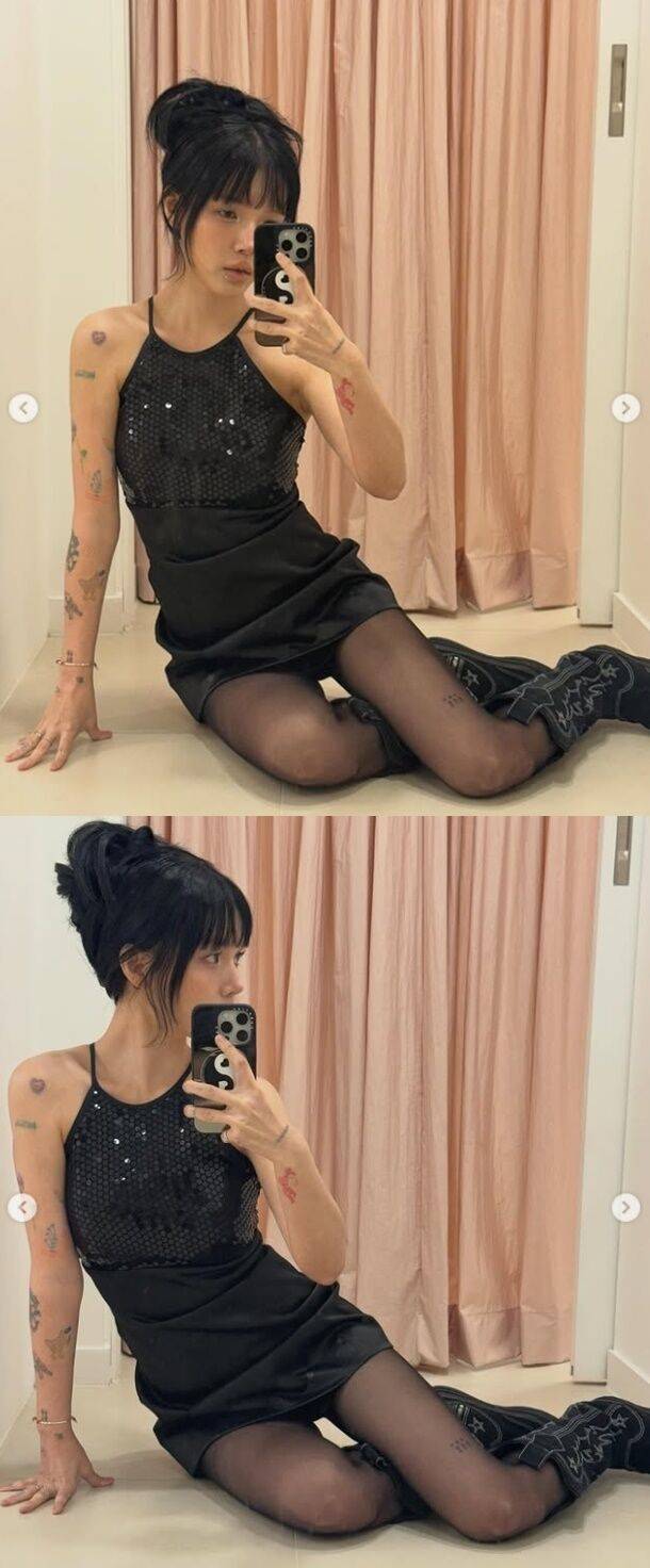 그룹 AOA 출신 가수 지민이 파격적인 패션을 공개하며 화제의 중심에 섰다. /지민 소셜미디어