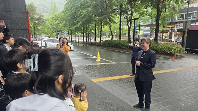호텔ICC 김은주 대표가 인사말하고 있다.                   사진=대전사랑메세나 제공