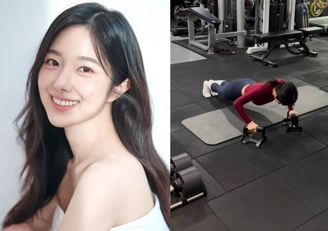 이혜성이 정성껏 팔굽혀펴기 하는 모습을 공개했다. 사진=이혜성 SNS