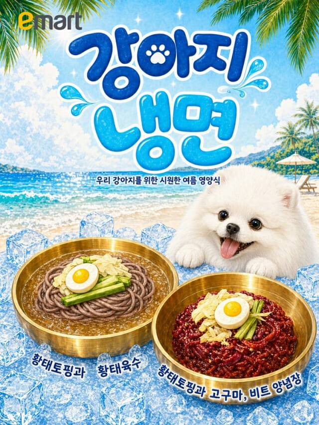 반려견 냉면 출시. (제공=이마트)