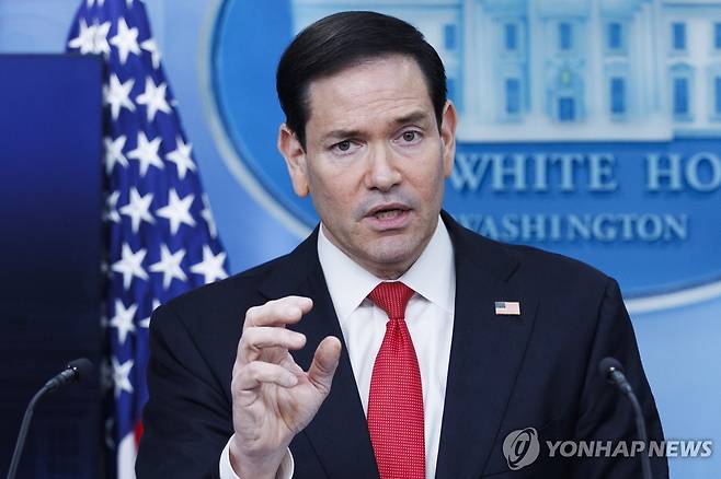 루비오 장관 [UPI 연합뉴스. 재판매 및 DB 금지]