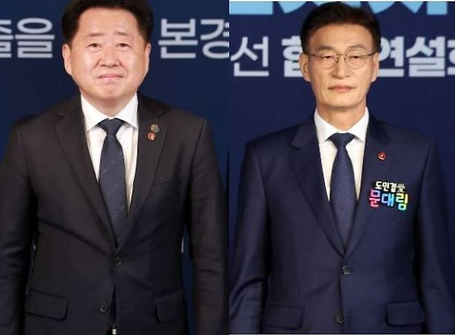 7일 민주당 내 경선 과정에서 선거법 위반 혐의를 수사 중인 경찰이 오영훈 지사와 문대림 의원을 압수수색 했다. 연합뉴스, 뉴스1