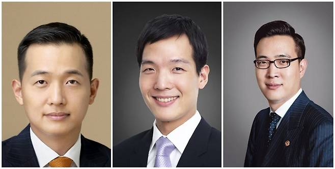 김동관 한화그룹 부회장과 김동원 한화생명 사장, 김동선 한화호텔앤드리조트 부사장. 한화그룹&nbsp;