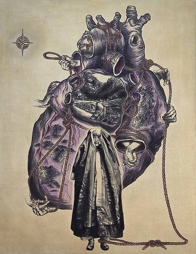 결심의 계곡_2025_마에 먹과 엷은 색_145.5x112.1cm