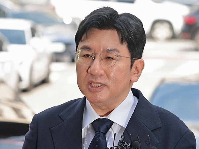 자본시장법 위반 혐의로 구속영장이 재신청된 방시혁 하이브 의장이 공식 석상에 모습을 드러냈던 당시의 모습. 연합뉴스