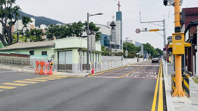 지중화 사업이 완료된 창녕초등학교 앞 ⓒ창녕군