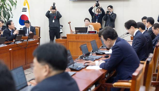재정경제기획위원회에서 임이자 위원장이 의사진행을 하고 있다. (사진=뉴스1)
