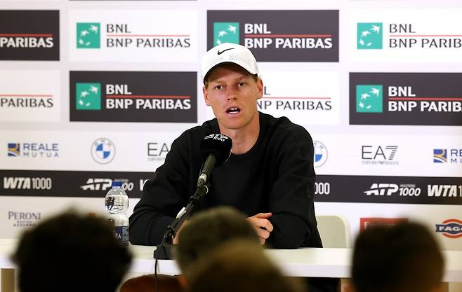 로마 마스터스에서 기자회견에 참석한 야닉 시너. 게티이미지코리아