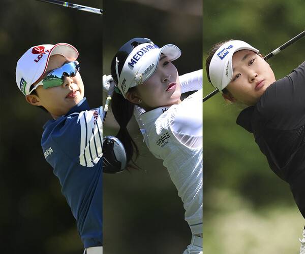 2026년 한국여자프로골프(KLPGA) 투어 NH투자증권 레이디스 챔피언십에 출전하는 김효주 프로(사진제공=LPGA_Getty). 이예원, 김민솔 프로(사진제공=KLPGA). (사진을 무단으로 사용하지 마십시오.)