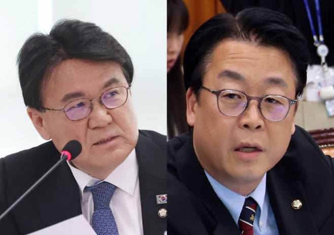 황운하 조국혁신당 의원(왼쪽)과 곽규택 국민의힘 의원/ 사진=뉴스1·뉴시스