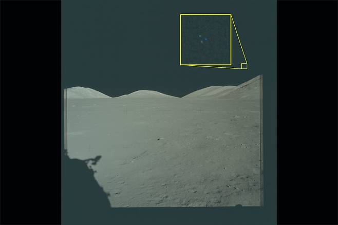 미 국방부 공개한 'UFO 파일' 중 달표면에서 아폴로 17호가 찍은 사진. /미 국방부 캡처