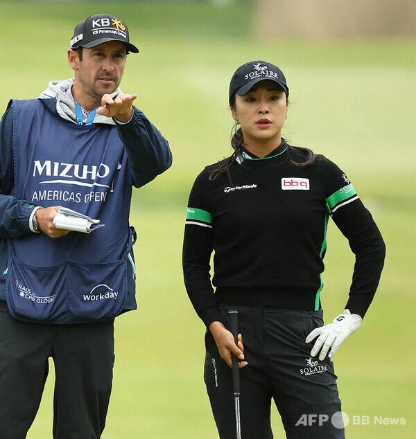 2026년 미국여자프로골프(LPGA) 투어 미즈호 아메리카스 오픈에 출전한 윤이나 프로가 2라운드에서 경기하는 모습이다. 사진제공=ⓒAFPBBNews = News1 (사진을 무단으로 사용하지 마십시오.)