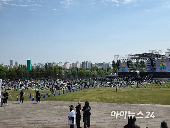9일 서울난지한강공원에서 열린 bhc 별 하나 페스티벌 현장. [사진=구서윤 기자]