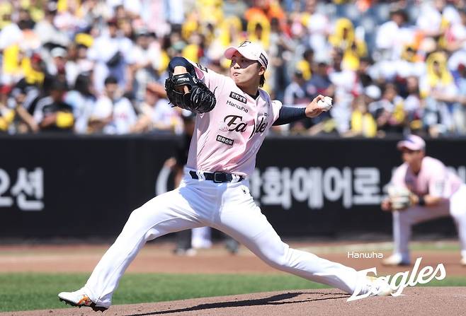 시즌 3승째 수확한 대만 출신 좌완 왕옌청 [한화 이글스 제공. 재판매 및 DB 금지]