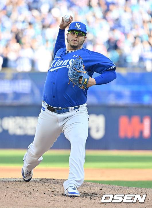 [OSEN=창원, 이석우 기자] 삼성 라이온즈 후라도 128 2026.05.09 / foto0307@osen.co.kr