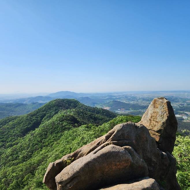 팔봉산 풍경 능선 풍경