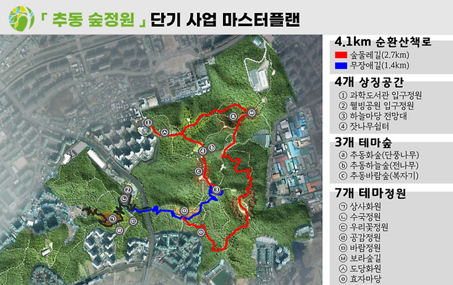 추동 숲정원 마스터플랜. 사진=의정부시청