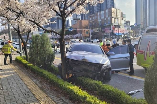 원주 교통사고 현장. 연합뉴스
