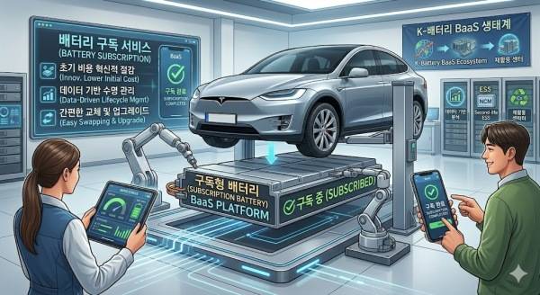 정부가 전기차 배터리 구독 관련 규제를 해제하기로 결정하면서 국내 배터리 업계가 단순 하드웨어 제조를 넘어 서비스 플랫폼으로 밸류체인을 확장할 수 있는 구조적 발판이 마련될 것으로 보인다./사진=제미나이