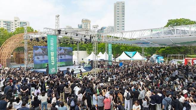 지난해 5월 개최한 'Y교육박람회 2025' 오프닝 공연 현장. 양천구 제공.