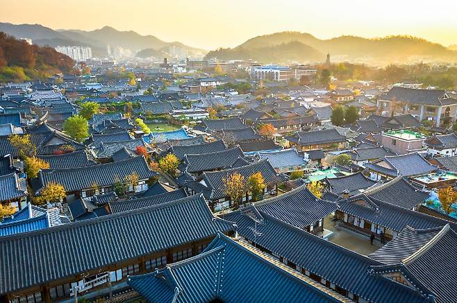 전주한옥마을 전경. 전주시 제공