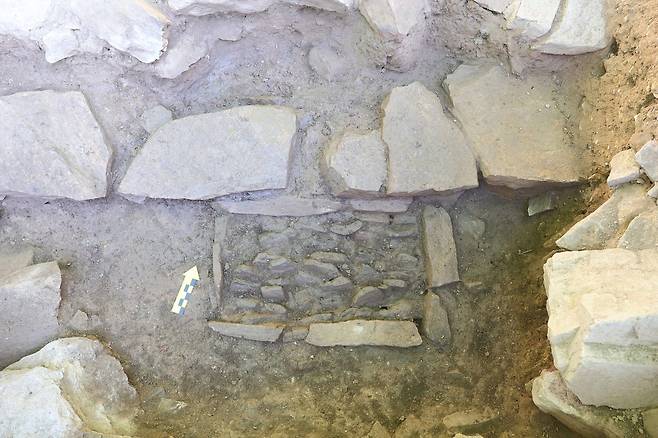 파주 용상사지 추정지 퇴수대 전경(국가유산청 제공)