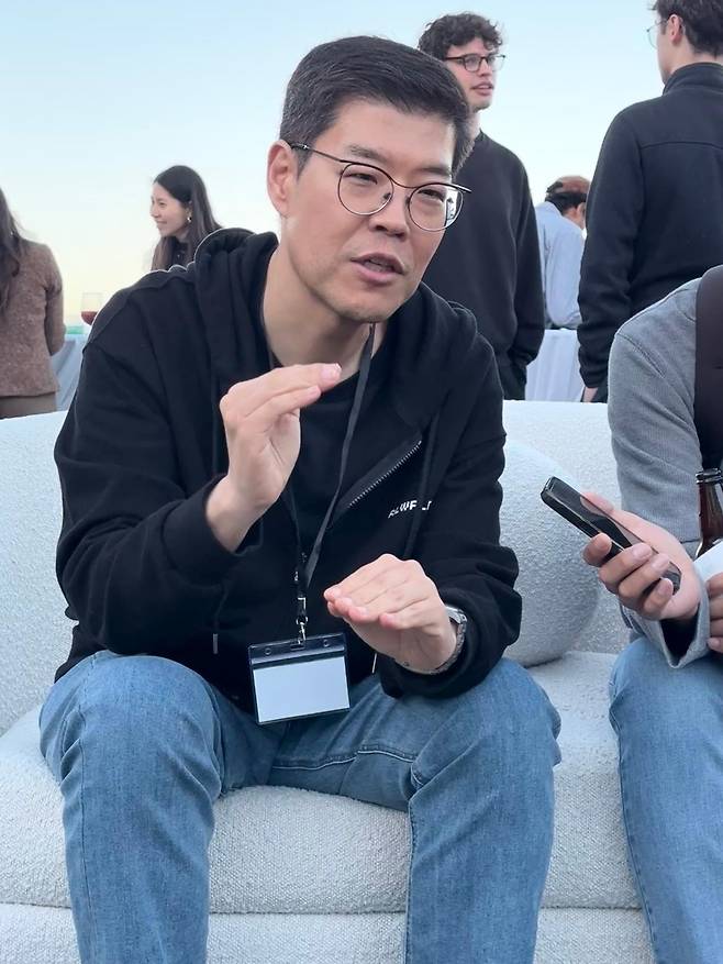 류중희 리얼월드 최고경영자(CEO)가 13일 미국 샌프란시스코에서 인터뷰하고 있다. 실리콘밸리=박지연 특파원