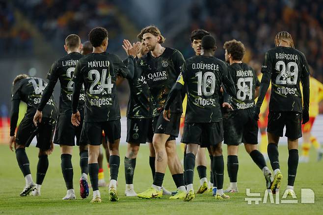 [랑스=AP/뉴시스] 파리 생제르맹(PSG), 2025~2026시즌 프랑스 프로축구 리그1 우승 달성. 2026.05.13.