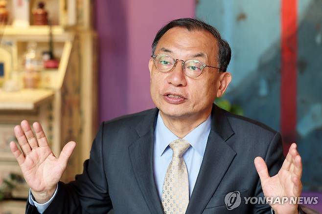 인터뷰하는 이정현 국민의힘 전남광주특별시장 후보 연합뉴스와 인터뷰하는 이정현 국민의힘 전남광주특별시장 후보
[촬영 조남수]