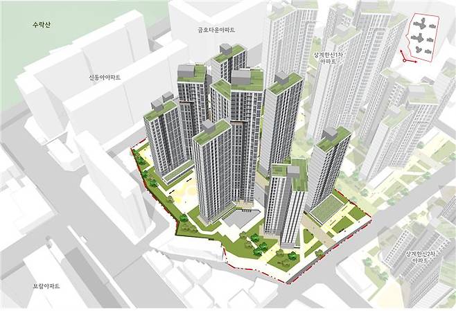 서울 노원구 상계한신3차 아파트 재건축 사업 조감도. [사진 서울시]