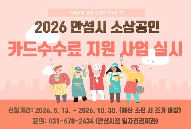 안성시 소상공인 카드수수료 지원사업 포스터. 사진=안성시청