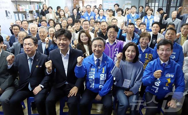 임문영 더불어민주당 광주 광산을 재보선 후보 선거사무소 개소식이 16일 열리고 있다.(임문영측 제공. 재배포 및 DB 금지) 2026.5.16 ⓒ 뉴스1