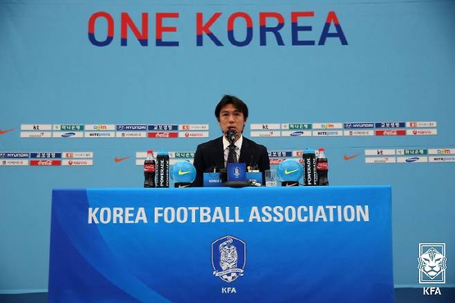 홍명보 감독 2014년 브라질월드컵 최종엔트리 발표 당시. 사진제공=대한축구협회
