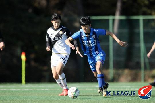 2018년 울산 유스 현대고 시절의 이기혁. 사진출처=한국프로축구연맹