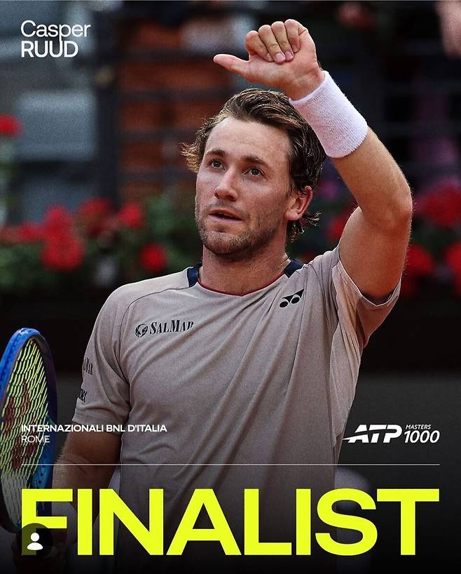 결승에 선착한 카스퍼 루드. ATP 투어