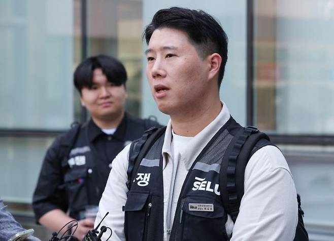 위법 쟁의행위 금지 가처분 신청 심문 마친 최승호 위원장. 연합뉴스