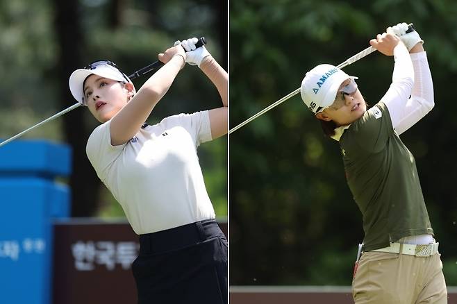 KLPGA투어 두산 매치플레 4강에서 만난 박결(왼쪽)과 최은우 [KLPGA 제공]
