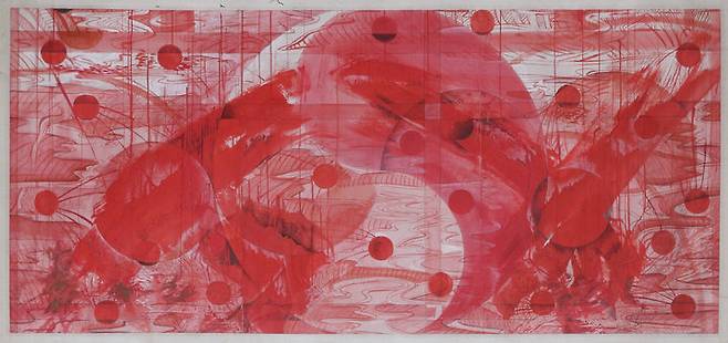 태극도, 종이에 포스터 컬러, 파스텔, 연필, 104x229cm, 1981 *재판매 및 DB 금지