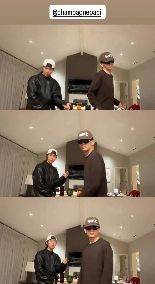 "I'm feeling like BTS" 방탄소년단 뷔, 드레이크 샤라웃에 깜짝 반응
