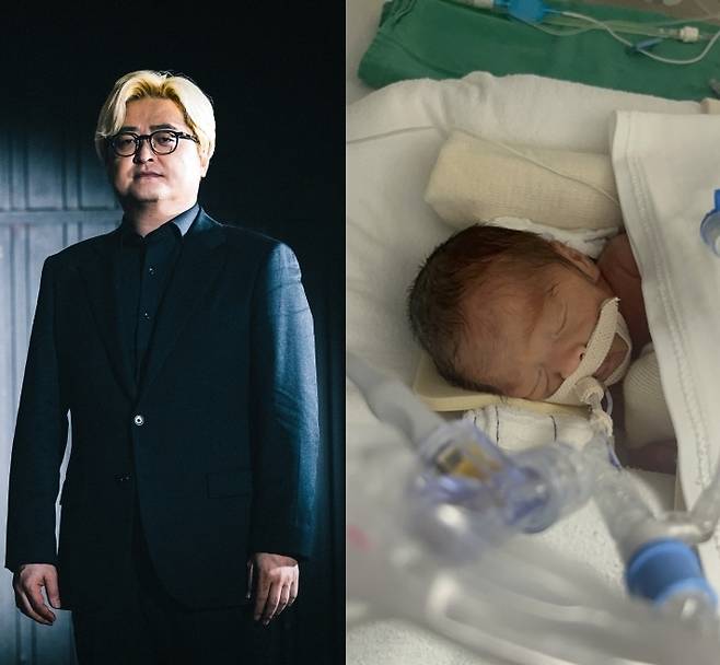 육중완밴드의 강준우(좌)와 아들 우주(우) [록스타뮤직앤라이브·강준우 사회관계망서비스. 재판매 및 DB 금지]