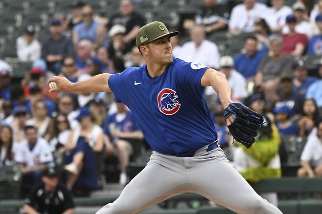 May 16, 2026; Chicago, Illinois, USA;  Chicago Cubs pitcher Jameson Taillon (50) delivers the ball against the Chicago White Sox during the first inning at Rate Field. Mandatory Credit: Matt Marton-Imagn Images







<저작권자(c) 연합뉴스, 무단 전재-재배포, AI 학습 및 활용 금지>