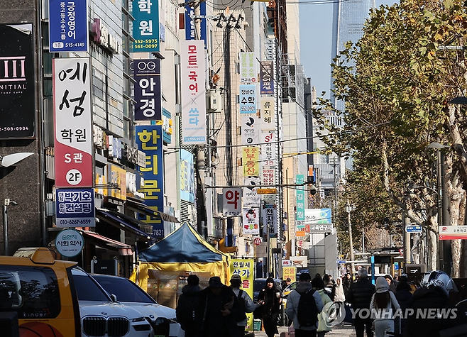 서울 강남구 대치동 학원가. [연합뉴스]