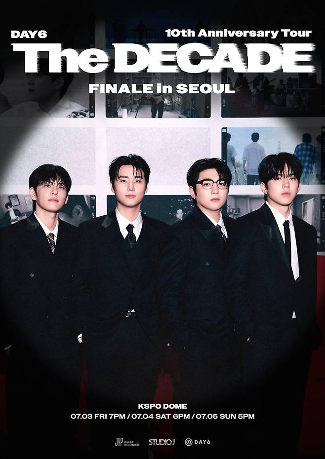 밴드 데이식스가 오는 7월 3~5일 '더 데케이드 피날레 인 서울' 공연을 케이스포돔에서 연다. JYP엔터테인먼트 제공