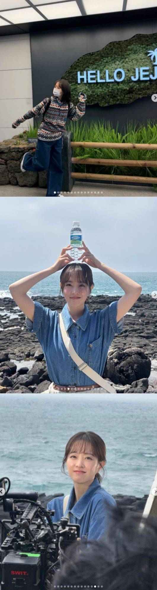 Actor Park Bo-young revealed her lovely charm by sharing photos of her daily life in Jeju Island on her social media account. In the released photos, Park Bo-young showed off her unchanging youthful appearance while filming commercials at the airport and the beach in casual attire.Park Bo-young is currently meeting viewers through her appearance in the Disney+ original series Goldland. Goldland is a survival thriller drama dealing with greed and betrayal over a smuggling organizations gold bars, and Park Bo-young is delivering a passionate performance in the lead role of Hee-ju.